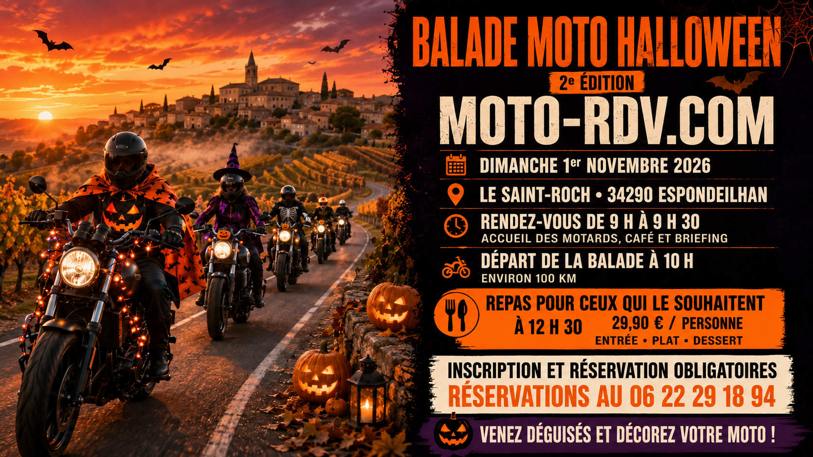 Événement Balade moto halloween Béziers