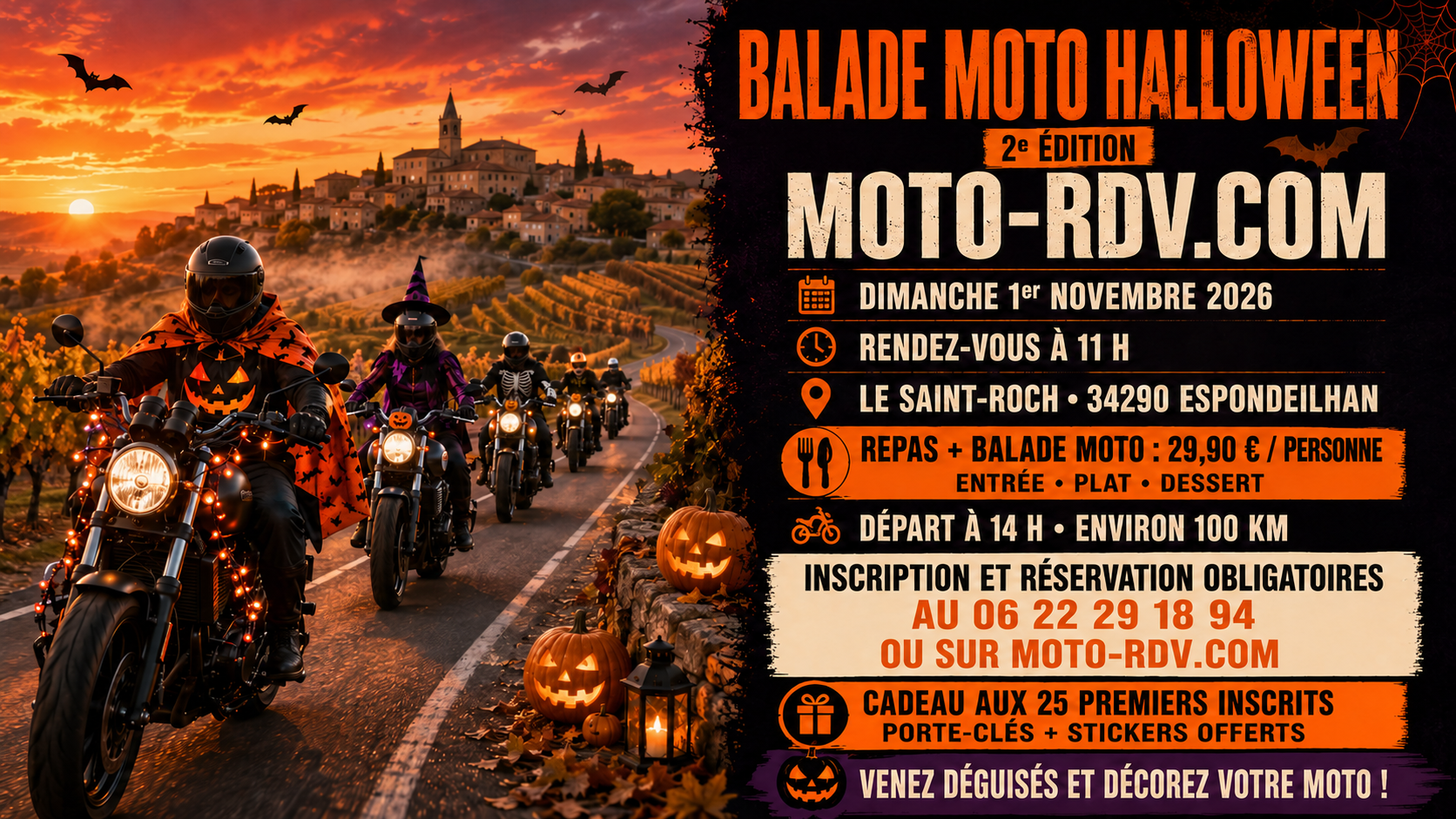 Événement Balade moto halloween Béziers